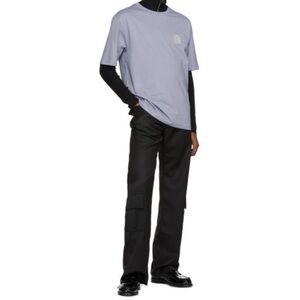 Wales Bonner Black Wool Cargo Pants
